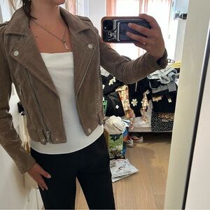 Blank NYC Tan Leather Moto Jacket